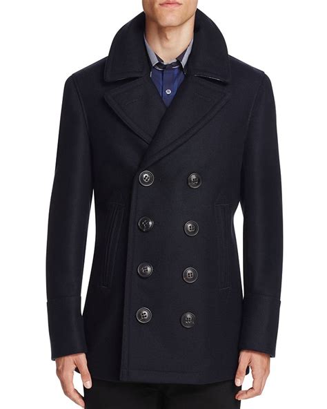 burberry kirkham men's peacoat|burberry men coats sale.